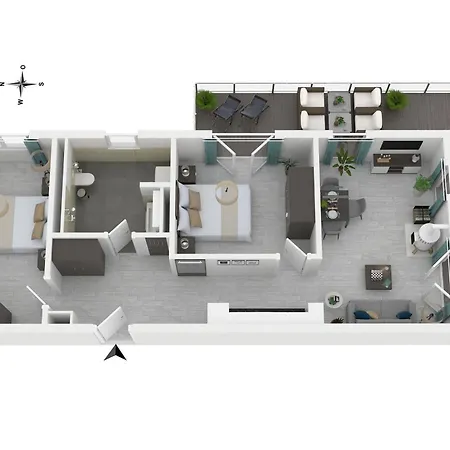 Aparthotel Zwei Wasser - Strandhaus Alte Seefahrtschule Wustrow (Fischland)